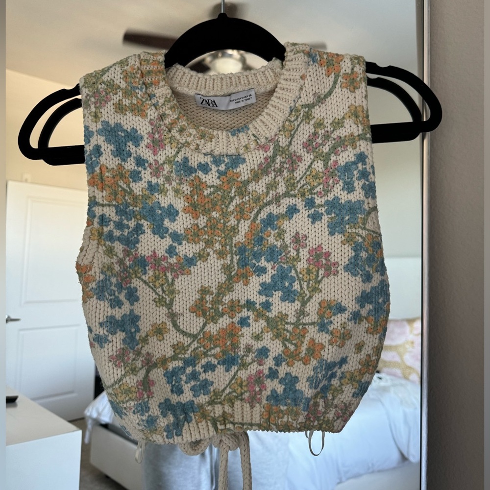 ZARA backless knit tank
